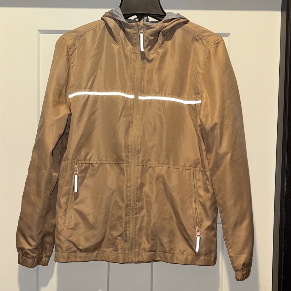 Boys Lightweight Brown Hooded Jacket